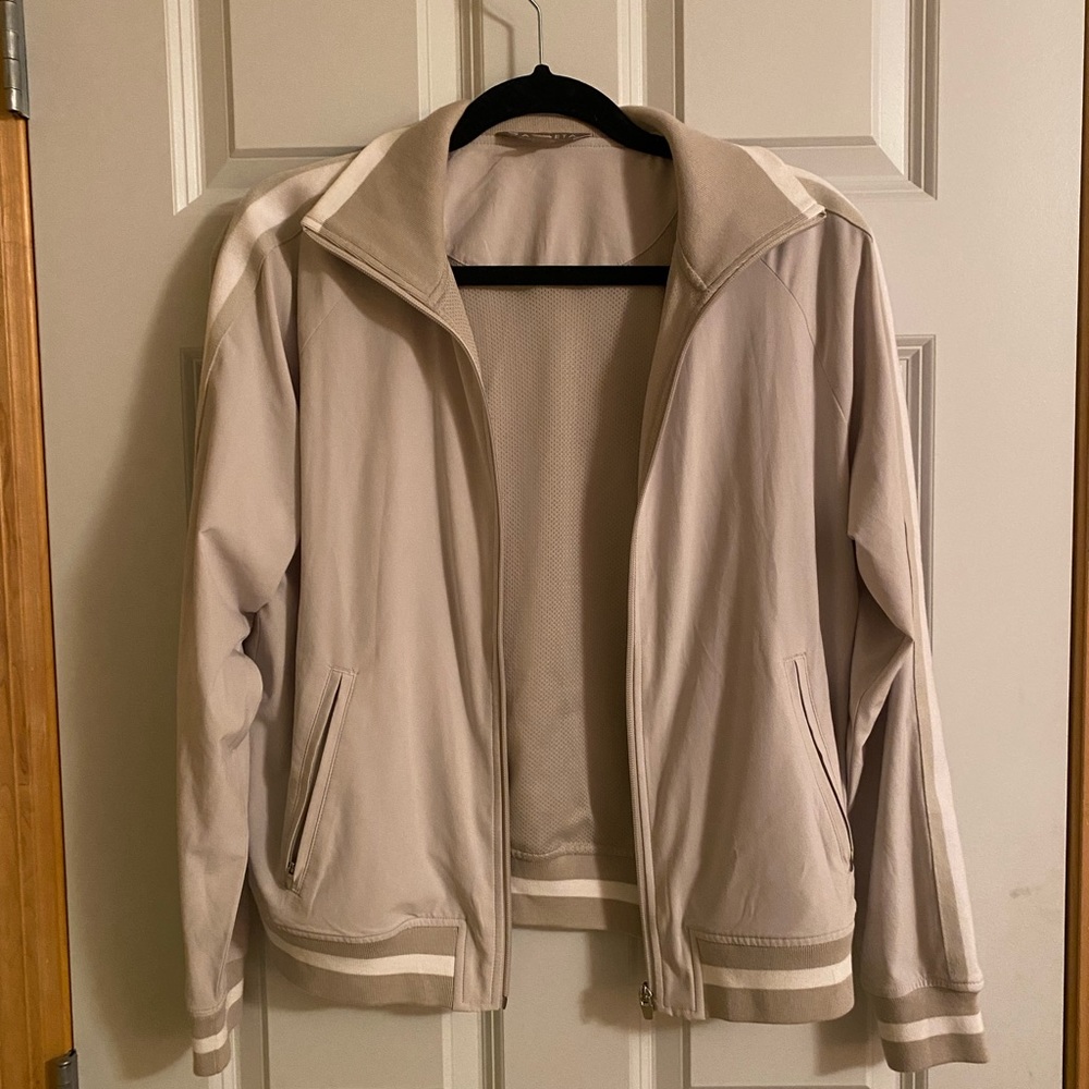 Beige Athleta bomber jacket